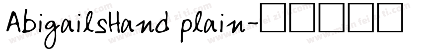 AbigailsHand plain字体转换